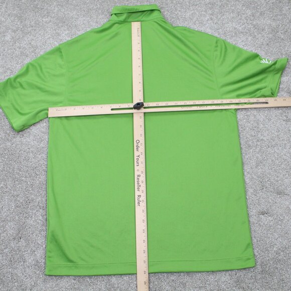 Nike Golf Polo Shirt Men Medium Green Dri-Fit Texture Polyester S/S Pullover - Picture 11 of 13